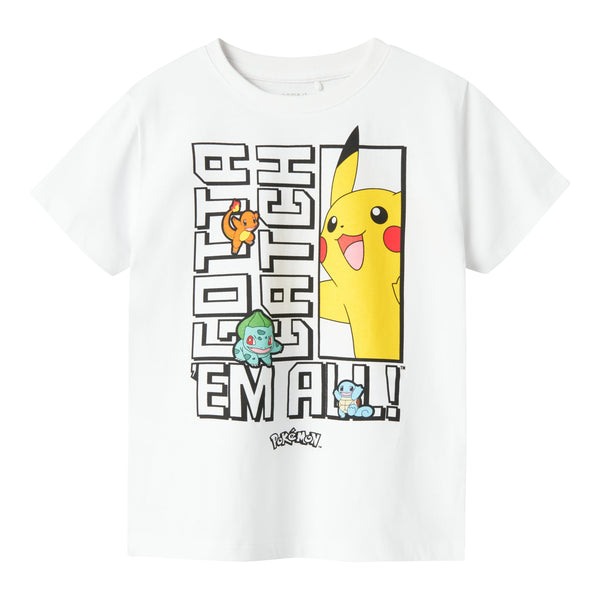 Name It Flame Pokemon T-Shirt Sky - Bright White