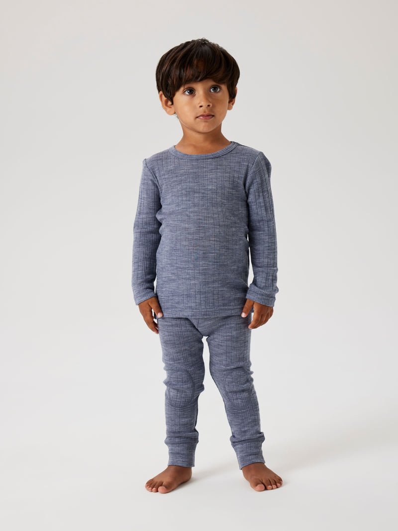 Name It Wang Uld Longjohn Leggings - Folkstone Gray