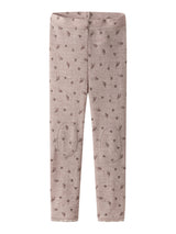 Name It Wang Uld Leggings - Shadow Gray Small Flowers