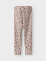 Name It Wang Uld Leggings - Shadow Gray Small Flowers