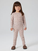 Name It Wang Uld Leggings - Shadow Gray Small Flowers