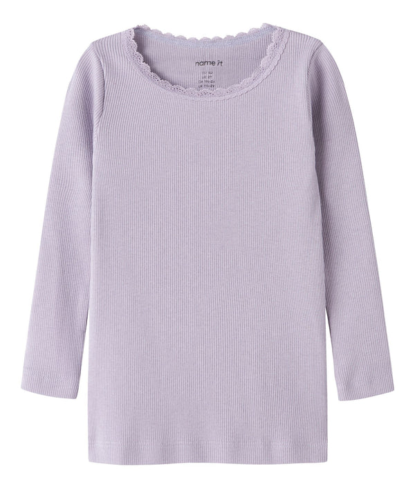 Name It Kab Bluse - Lavender Gray