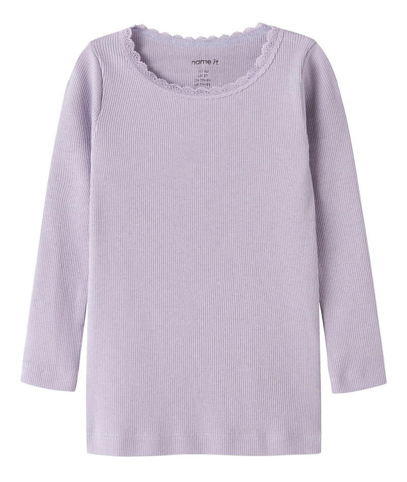 Name It Kab Bluse - Lavender Gray