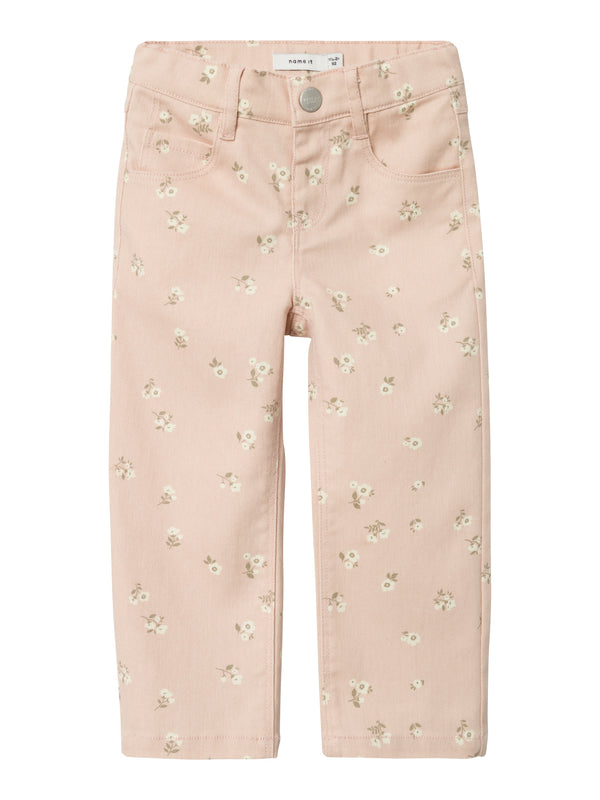 Name It NMFROSE Straight Bukser - Sepia Rose Floral