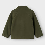 Name It Buster Teddy Cardigan - Dusty Olive