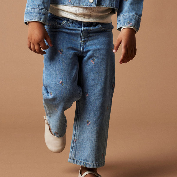 Name It Mini Rose Wide Jeans - Light Blue