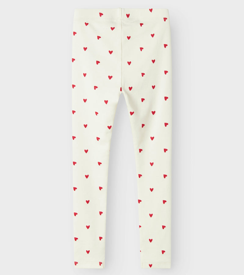 Name It Heart Leggings - Cloud Dancer