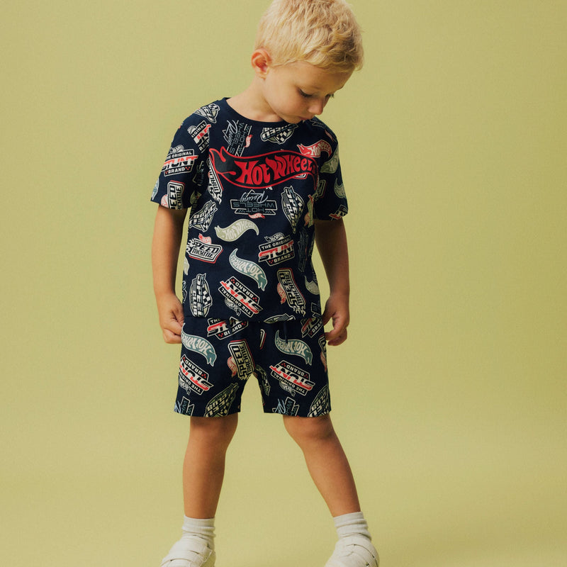 Name It Mary Hotwheels Shorts - Navy Blazer