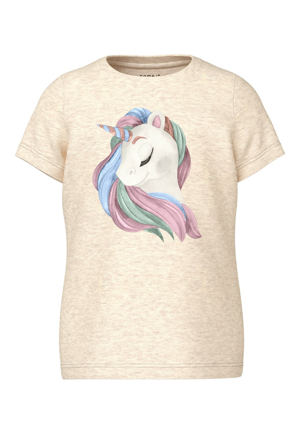 Name It NMFHARUMS Unicorn T-Shirt - Peyote Melange