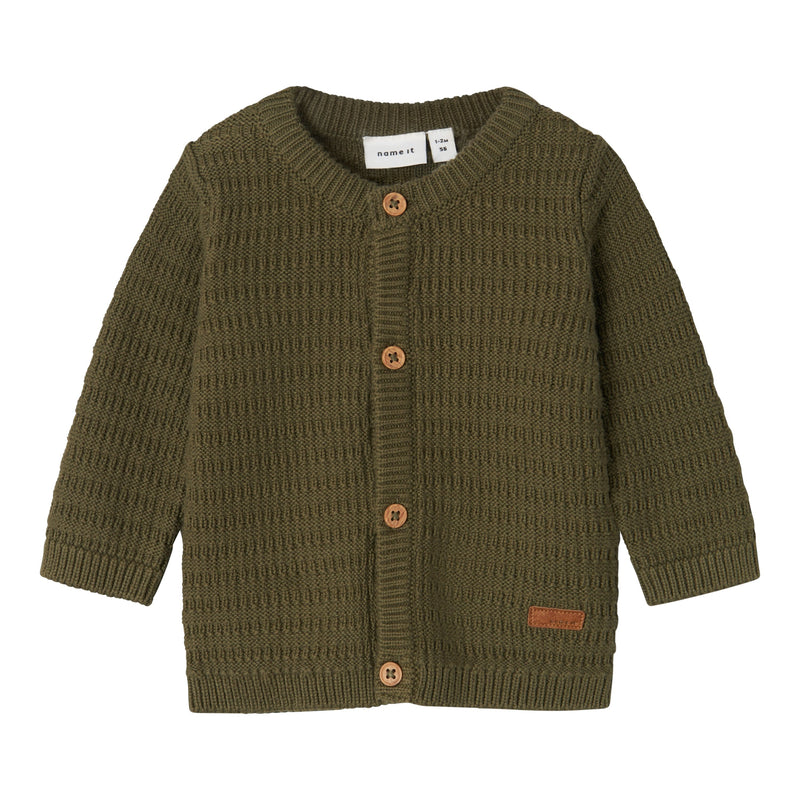 Name It Billy Strik Cardigan - Dusty Olive