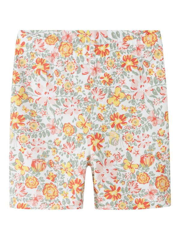 Name It Vayo Shorts Leggings - Bright White Yellow Flower