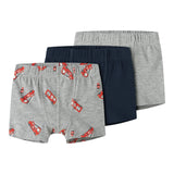 Name It Boxershorts, 3-pak - Brandbiler Grey Melange