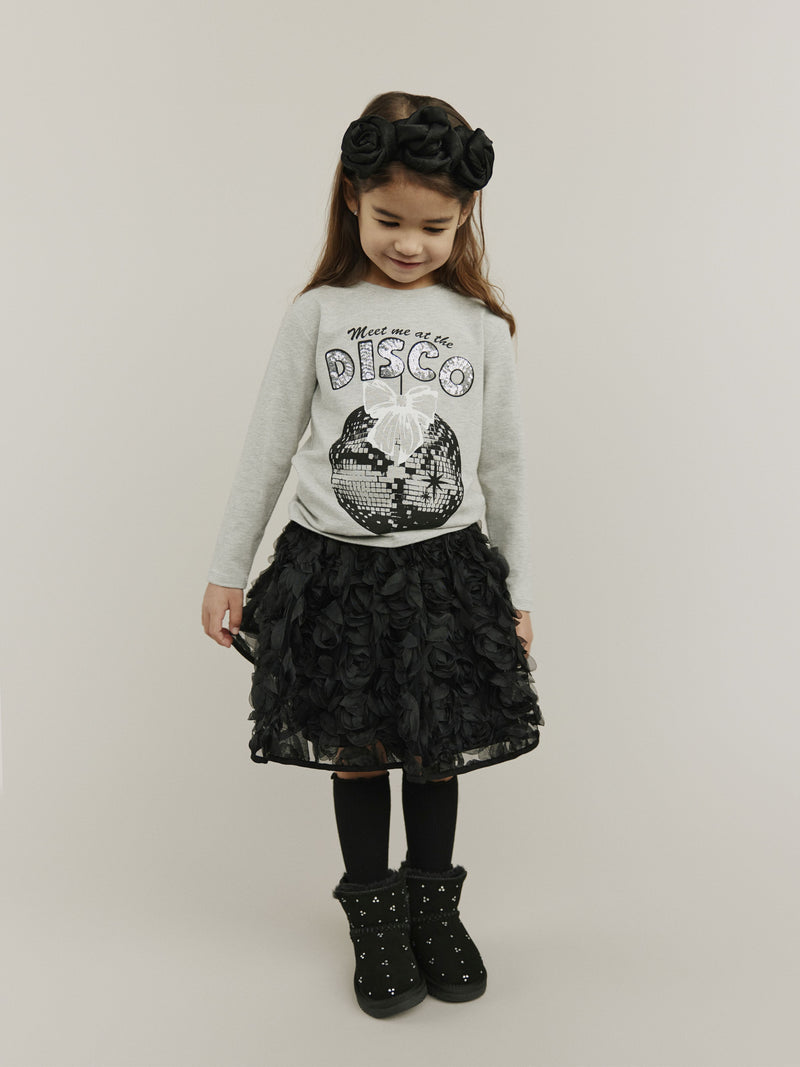 Sofie Schnoor Kids Mara Tyl Nederdel - Black