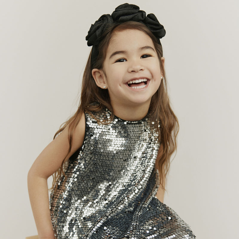 Sofie Schnoor Kids Glitter Kjole - Silver