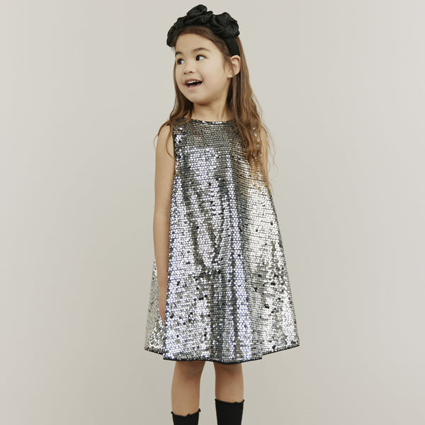 Sofie Schnoor Kids Glitter Kjole - Silver
