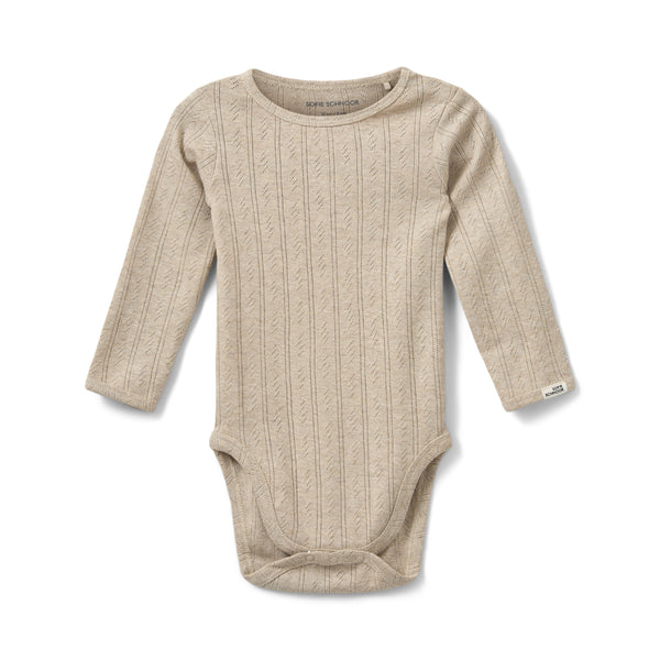 Sofie Schnoor Baby Dicte Pointelle Body - Beige