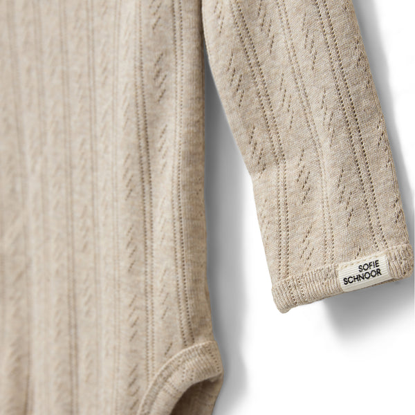 Sofie Schnoor Baby Dicte Pointelle Body - Beige