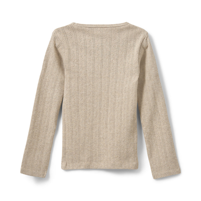 Sofie Schnoor Kids Petricia Pointelle Bluse - Beige