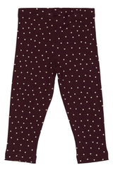 Petit Piao Leggings Modal Heart - Dark Grape
