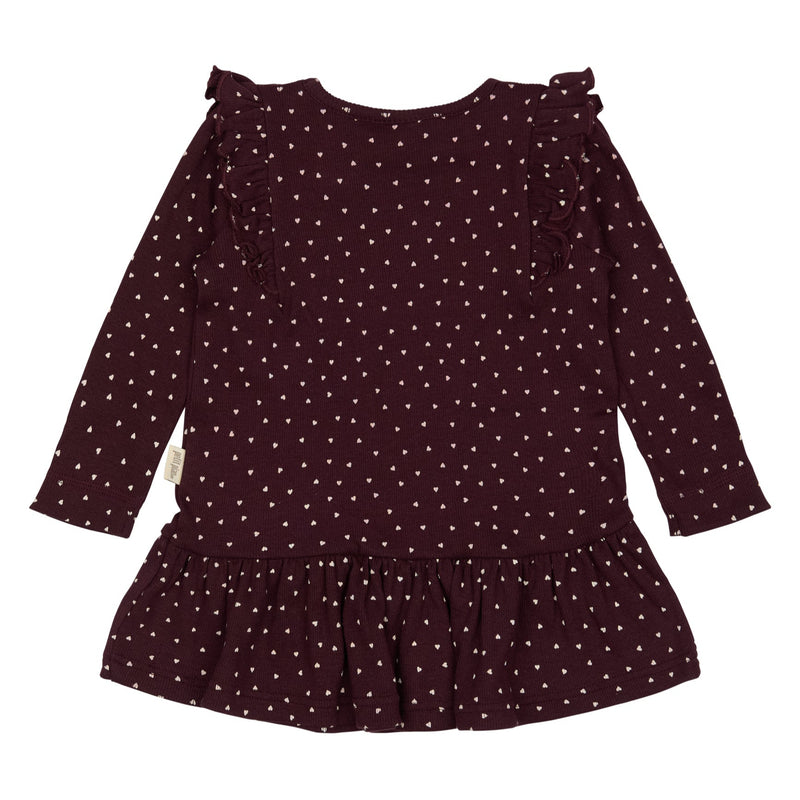Petit Piao Kjole Modal Heart - Dark Grape