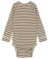 Petit Piao Body Modal Striped - Coffee Bean/Off White