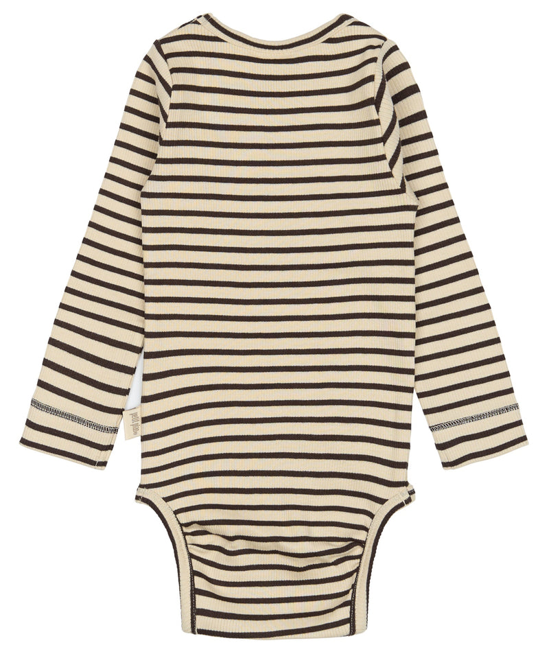 Petit Piao Body Modal Striped - Coffee Bean/Off White