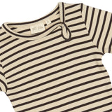 Petit Piao Body Modal Striped - Coffee Bean/Off White