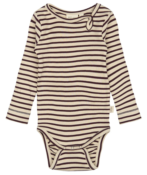 Petit Piao Body Modal Striped - Dark Grape
