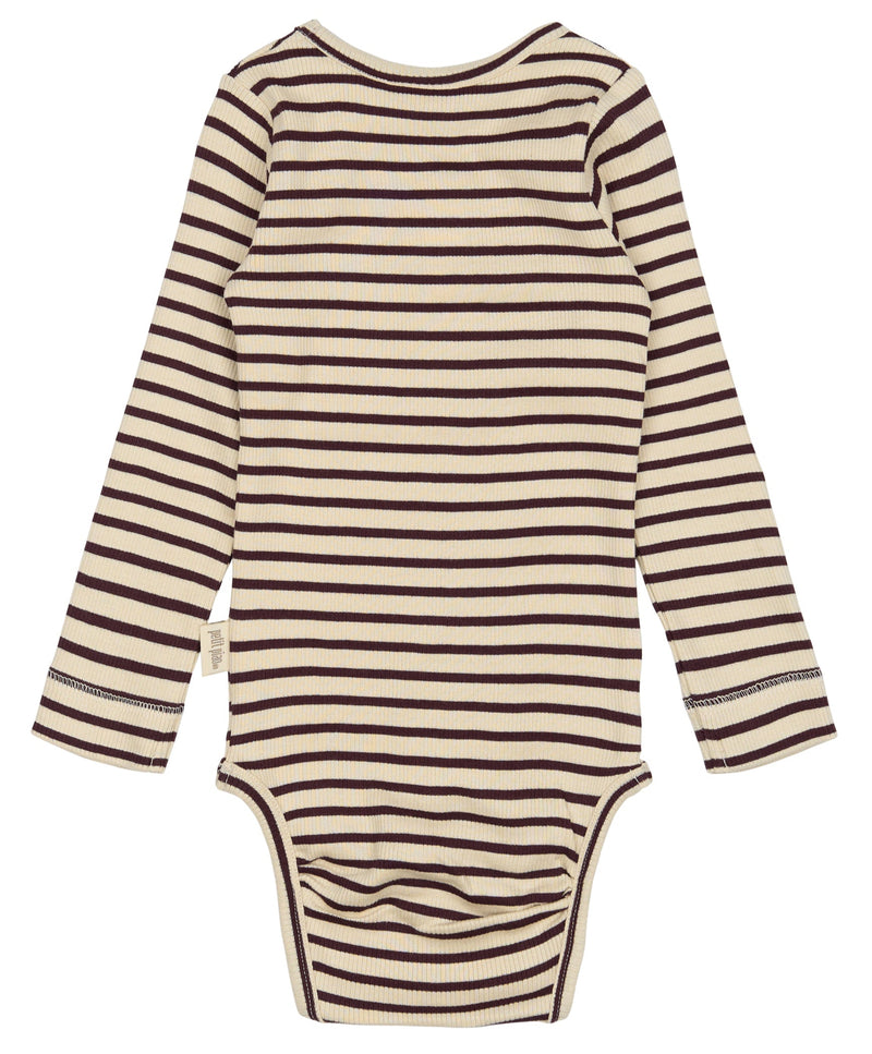 Petit Piao Body Modal Striped - Dark Grape
