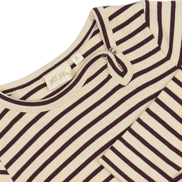 Petit Piao Body Modal Striped - Dark Grape