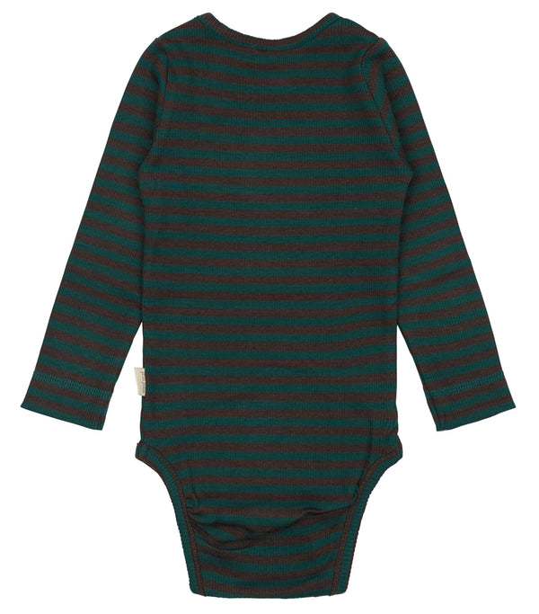 Petit Piao Body Modal Striped - Dark Sea/Coffe Bean