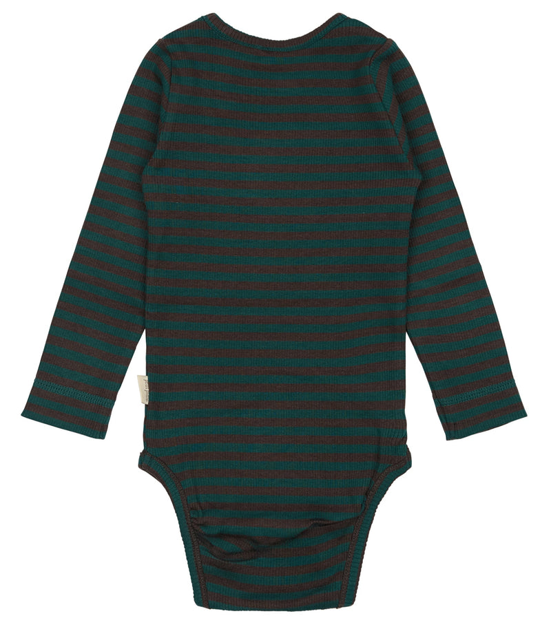 Petit Piao Body Modal Striped - Dark Sea/Coffe Bean