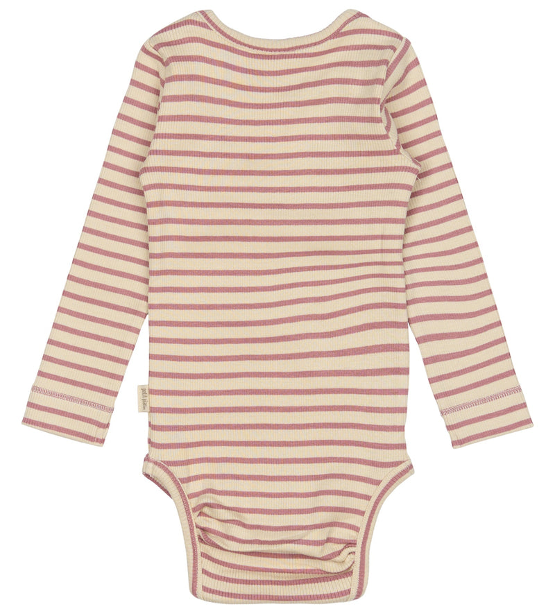 Petit Piao Body Modal Striped - Nostalgic Rose/Off White
