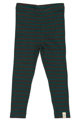 Petit Piao Leggings Modal Striped - Dark Sea/Coffe Bean