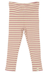 Petit Piao Leggings Modal Striped - Nostalgic Rose/Off White
