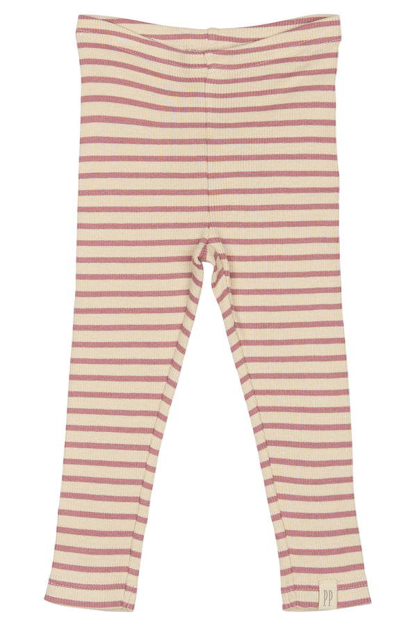 Petit Piao Leggings Modal Striped - Nostalgic Rose/Off White