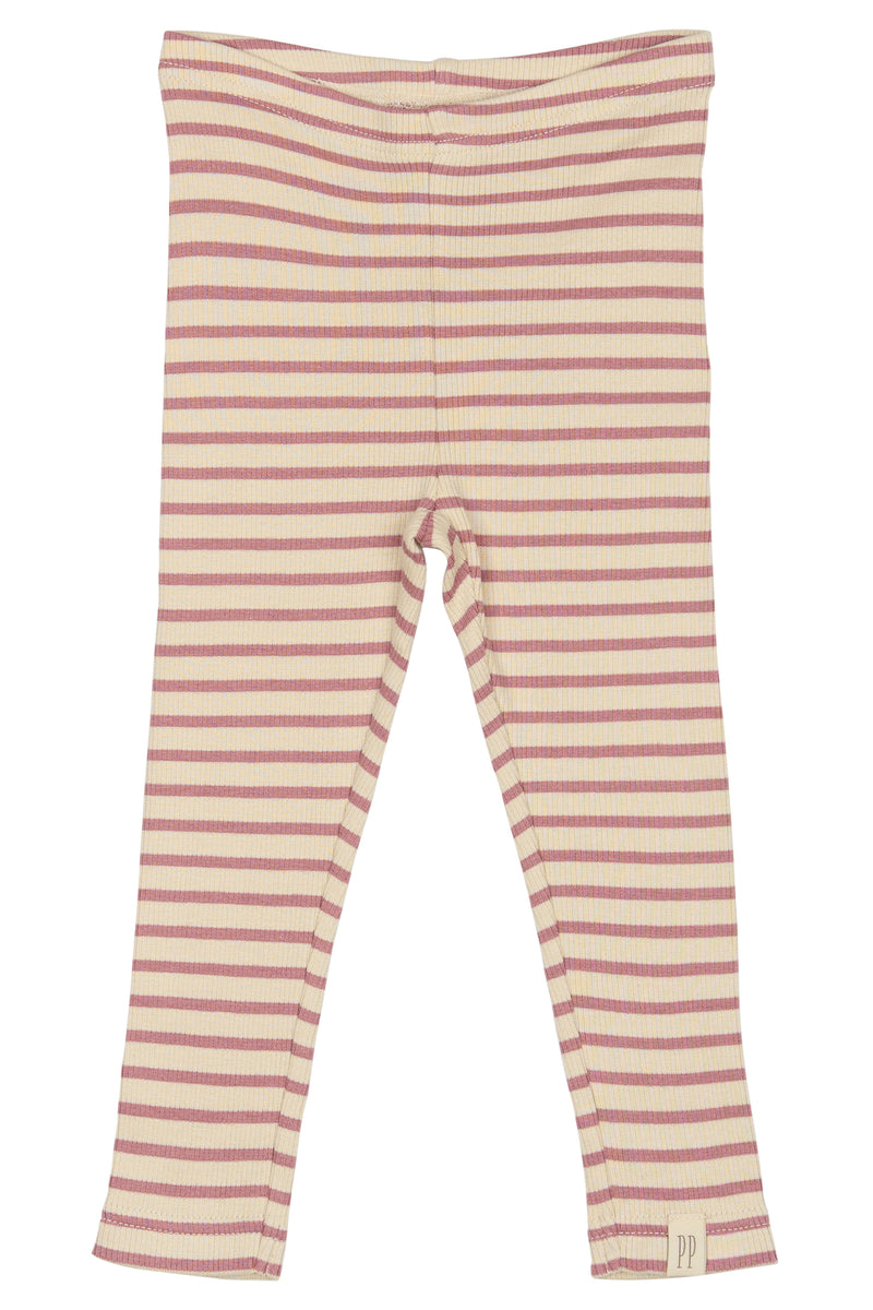 Petit Piao Leggings Modal Striped - Nostalgic Rose/Off White
