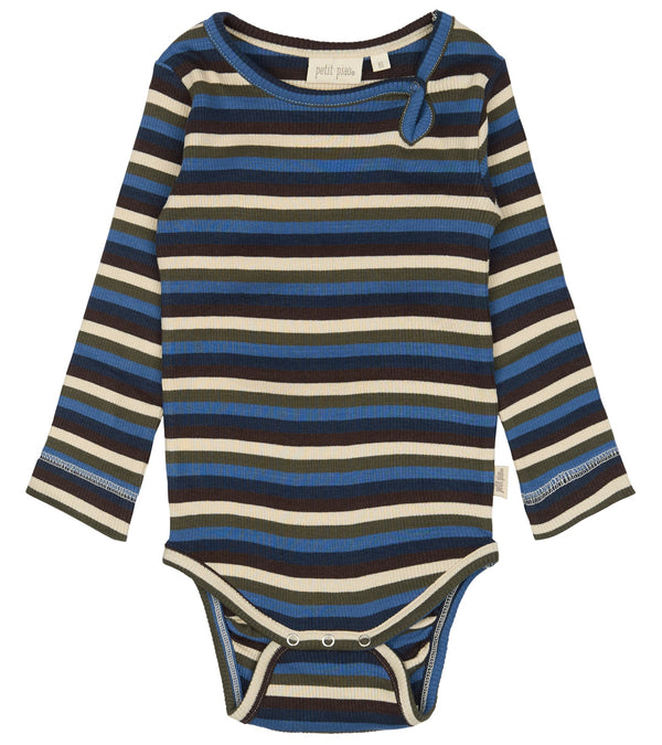 Petit Piao Body Modal Multi Striped - True Navy