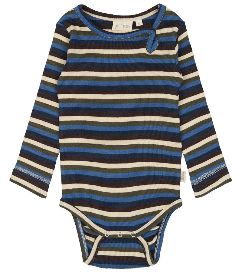 Petit Piao Body Modal Multi Striped - True Navy
