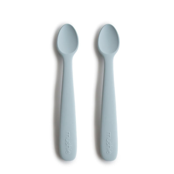 Mushie Silikone Babyskeer, 2-pak - Powder Blue