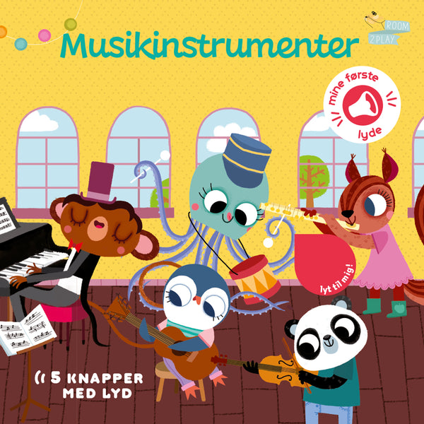 Forlaget Room2Play Pegebog m. lyd - Musikinstrumenter