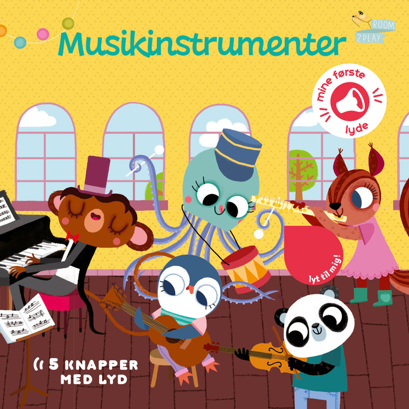 Forlaget Room2Play Pegebog m. lyd - Musikinstrumenter