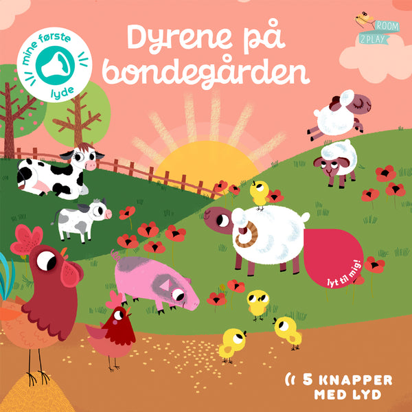 Forlaget Room2Play Pegebog m. lyd - Dyrene på bondegården