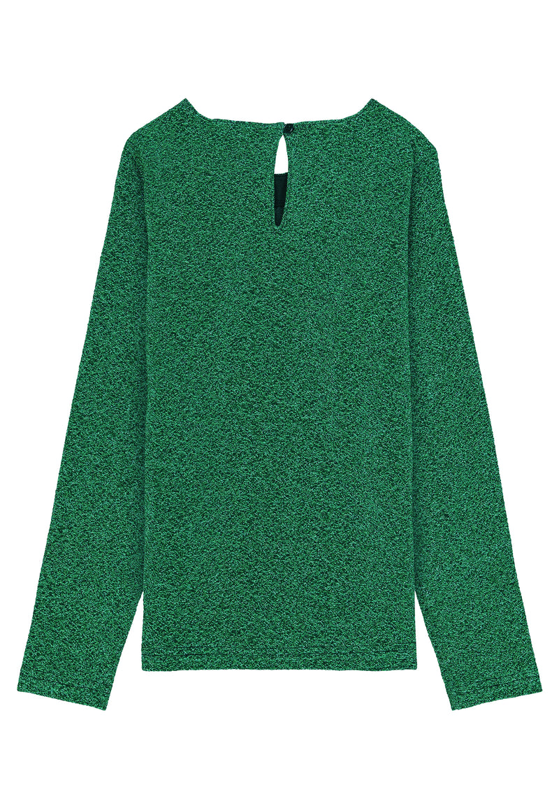 The New Jidalou Glitter Bluse - Bright Green