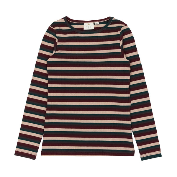 The New Madeline Rib Bluse - Multi Stripe