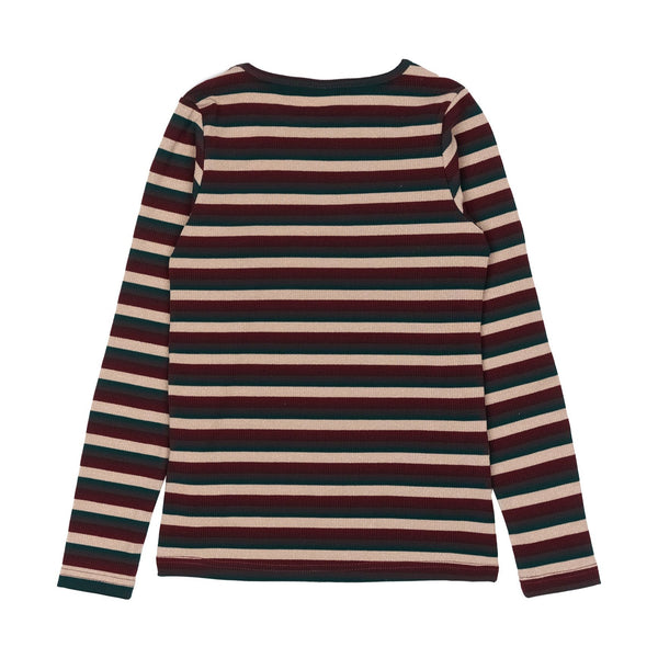 The New Madeline Rib Bluse - Multi Stripe