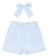 The New Nalani Shorts - White Swan Striped