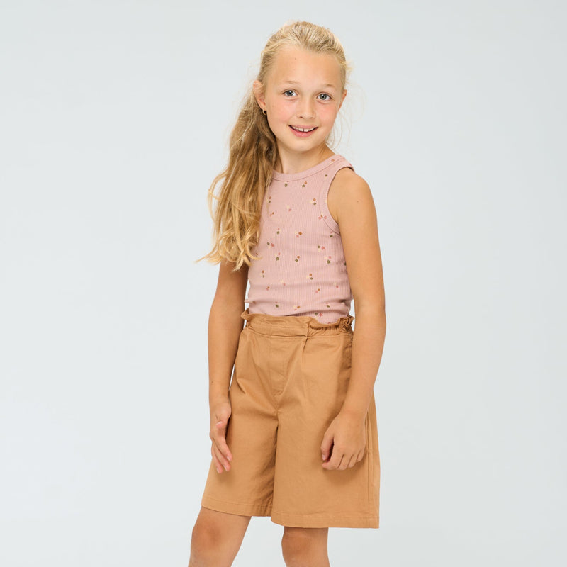 The New Oreta Rib Top - Adobe Rose