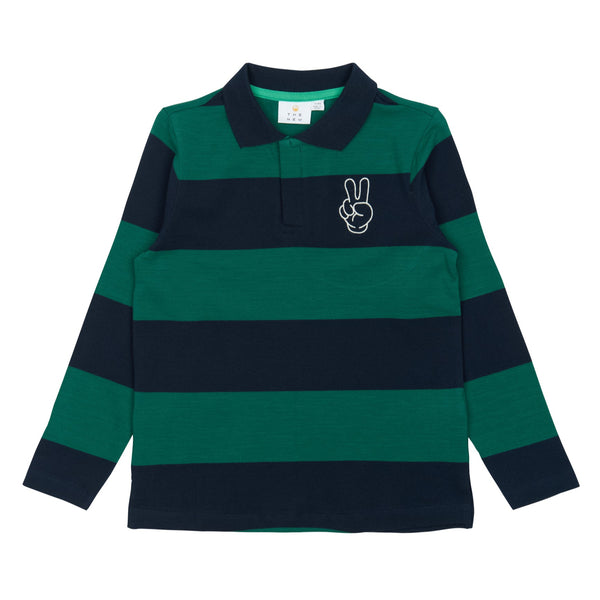 The New Pino Pique Polo - Navy Blazer Striped