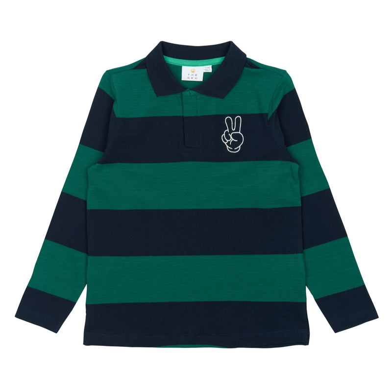 The New Pino Pique Polo - Navy Blazer Striped